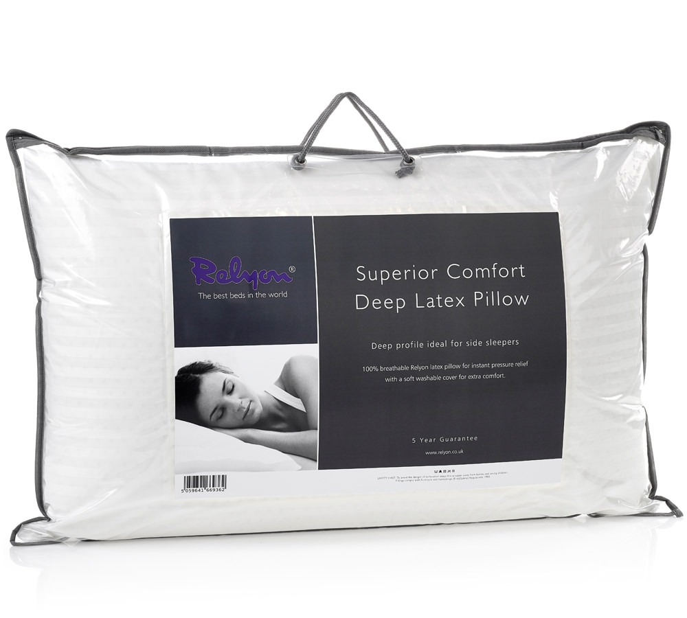 relyon deep superior comfort latex pillow